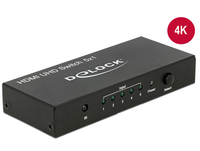 Delock HDMI UHD Switch 5 x HDMI in > 1 x HDMI out 4K - Video/Audio-Schalter - 5 x HDMI