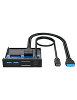 [12661882000] GrauGear USB-HUB+Kartenleser Multi Front Panel Type-C USB retail