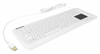 KeySonic KSK-6231INEL - Full-size (100%) - USB - Membrane - QWERTZ - White