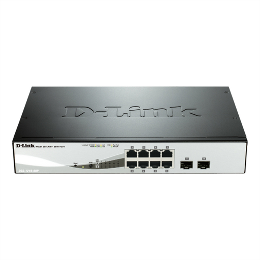 [2850011001] D-Link Web Smart DGS-1210-08P - Switch - managed - 8 x 10/100/1000 PoE+ 2 Gigabit - Switch - 1 Gbps