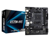 [9230389000] ASRock A520M-HVS - AMD - Socket AM4 - 3rd Generation AMD Ryzen™ 3 - 3rd Generation AMD Ryzen 5 - 3rd Generation AMD Ryzen™ 7 - 3rd... - DDR4-SDRAM - 64 GB - DIMM