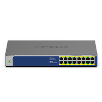 [9124840000] Netgear GS516PP - Unmanaged - Gigabit Ethernet (10/100/1000) - Full duplex - Power over Ethernet (PoE) - Rack mounting