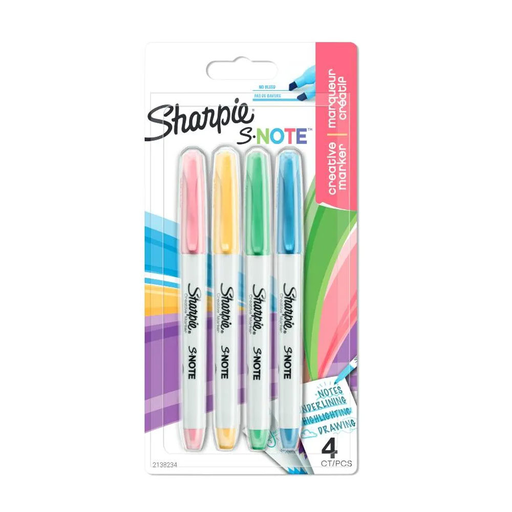 [9701959000] Sharpie 2138234 - Mehrfarben - Papier - 4 Stück(e) - Sichtverpackung