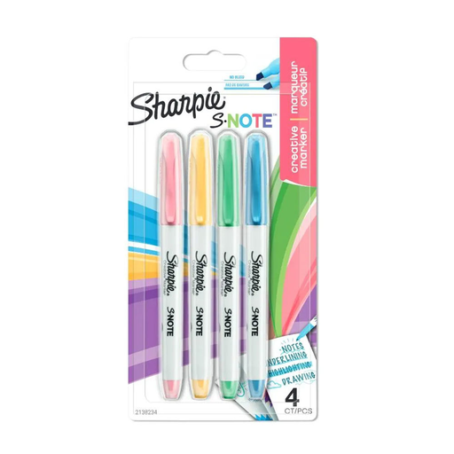[9701959000] Sharpie 2138234 - Multicolour - Paper - 4 pc(s) - Blister