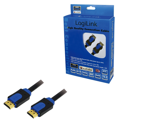 LogiLink CHB1101 - 1 m - Kabel - Digital / Display / Video, Netzwerk 1 m - 19-polig