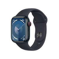 Apple Watch Series 9 Alu 41 mm GPS+ Cellular Mitternacht mit Sportarmband