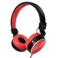 LogiLink HS0049 On-Ear Kopfhörer rot - Kopfhörer