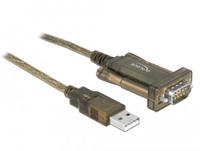 [8023337000] Delock 64073 - Transparent - 2 m - USB Typ-A - DB-9 - Männlich - Männlich