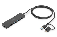 [16644835000] DIGITUS USB 3.0 Hub 4-Port, Slim Line
