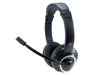 [8922140000] Conceptronic POLONA USB-Headset - Kopfhörer - Kopfband - Anrufe & Musik - Schwarz - Binaural - Lautstärke + - Lautsärke -