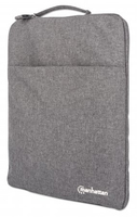 [10599864000] Manhattan Seattle Notebook Sleeve 15,6" - Schutzhülle für Notebooks bis zu 15,6" - Top Load - Premiumpolsterung - wasserfest - ein Innenfach - ein Frontfach - anthrazit - Schutzhülle - 39,6 cm (15.6 Zoll) - 260 g