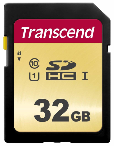 Transcend SD Card SDHC 500S 32GB - 32 GB - SDHC - Class 10 - UHS-I - 95 MB/s - 35 MB/s