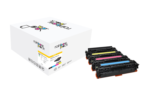 freecolor Rainbow Kit - 4er-Pack - Schwarz, Gelb, Cyan, Magenta