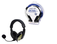 LogiLink Stereo Headset - Kopfhörer - Schwarz - Binaural - 2,5 m - CE - ROHS - Verkabelt
