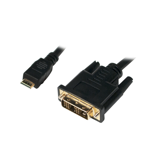 [4799156000] LogiLink Mini-HDMI - DVI-D M/M 1m - 1 m - Mini-HDMI - DVI-D - Männlich - Männlich - Gold