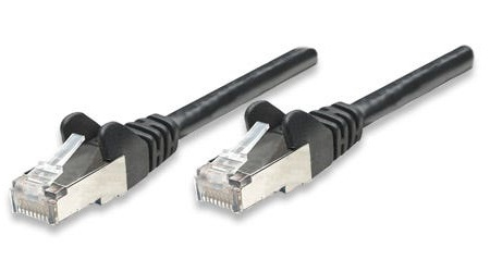 Intellinet Network Patch Cable - Cat5e - 10m - Black - CCA - SF/UTP - PVC - RJ45 - Gold Plated Contacts - Snagless - Booted - Polybag - 10 m - Cat5e - SF/UTP (S-FTP) - RJ-45 - RJ-45 - Black