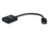Equip HDMI to HD15 VGA Adapter - VGA (D-Sub) - HDMI Type A (Standard) - Male - Female - Black - 37.5 g