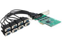 [2707278000] Delock 89336 - PCIe - Serial - RS-232 - Black - Green - Silver - 0.0009216 Gbit/s - 256 B