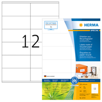 [15243302000] HERMA 10733 - White - Self-adhesive printer label - Die-cut label - A4 - Paper - Laser/Inkjet