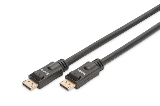 DIGITUS Displayport connection cable, DP, w/ amp.
