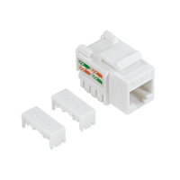 LogiLink NK4056 - Angled - White - RJ-45 - RJ-45 - Female - Female