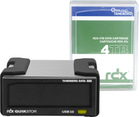 Overland-Tandberg RDX Laufwerkskit mit 4TB Kassette - extern - schwarz - USB3+ - Speicherlaufwerk - RDX-Kartusche - USB 3.2 Gen 1 (3.1 Gen 1) - HDD - UL 60950 - CSA C22.2 No. 60950 - IEC 60950/ EN60950 FCC 47CFR - part 15 - class B - CISPR22 - class B,... - 4000 GB