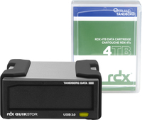 [8013643000] Overland-Tandberg RDX external drive kit with 4TB cartridge - black - USB3+ - Storage drive - RDX cartridge - USB 3.2 Gen 1 (3.1 Gen 1) - HDD - UL 60950 - CSA C22.2 No. 60950 - IEC 60950/ EN60950 FCC 47CFR - part 15 - class B - CISPR22 - class B,... - 4000 GB