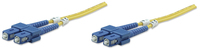 [4802719000] Intellinet Fiber Optic Patch Cable - OS2 - SC/SC - 1m - Yellow - Duplex - Single-Mode - 9/125 µm - LSZH - Fibre - Lifetime Warranty - Polybag - 1 m - OS2 - SC - SC