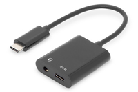 [6722316000] DIGITUS USB Type-C Adapter / Konverter, Type-C auf USB Type-C + 3.5mm Klinke