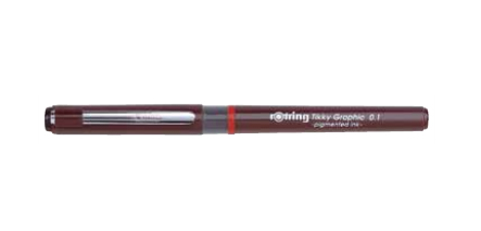 rOtring 1904756 - Retractable gel pen - Black - Burgundy - 0.5 mm