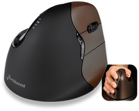 [2986892000] Evoluent VerticalMouse 4 - rechts - Optisch - RF Wireless - Schwarz - Braun