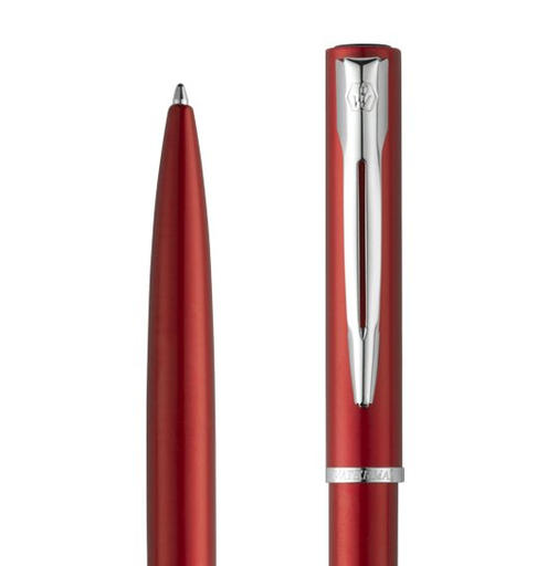 [7499783000] WATERMAN 2068193 - Anklippbarer versenkbarer Stift - Rot - Blau - Edelstahl - Chrom - Beidhändig