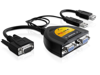 Delock 61968 - VGA - 2x VGA - USB-A - 2048 x 1536 pixels - Black - 450 MHz