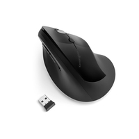 Kensington Pro Fit® Ergo Vertical Wireless Mouse - Right-hand - Optical - RF Wireless - 1600 DPI - Black
