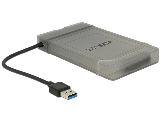 [5055378000] Delock 62742 - USB Type-A - SATA - Black - Gray - 0.15 m - JMS567 - 6 Gbit/s