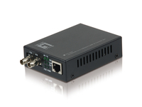 LevelOne RJ45 to ST Fast Ethernet Media Converter - Multi-Mode Fiber - 2km - 100 Mbit/s - 10Base-T - 100Base-TX - 100Base-FX - IEEE 802.3 - IEEE 802.3u - IEEE 802.3x - Fast Ethernet - 10,100 Mbit/s