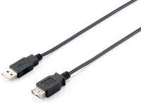 [1944993000] Equip USB 2.0 Type A Extension Cable Male to Female - 1.8m  - Black - 1.8 m - USB A - USB A - USB 2.0 - Male/Female - Black