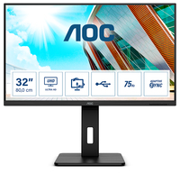 AOC P2 U32P2 - 80 cm (31.5 Zoll) - 3840 x 2160 Pixel - 4K Ultra HD - LED - 4 ms - Schwarz