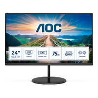 AOC V4 Q24V4EA - 60.5 cm (23.8") - 2560 x 1440 pixels - 2K Ultra HD - LED - 4 ms - Black