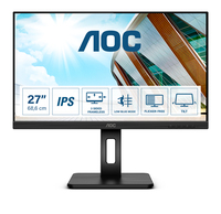 AOC P2 Q27P2Q - 68.6 cm (27") - 2560 x 1440 pixels - Quad HD - LED - 4 ms - Black