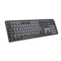 [13797520000] Logitech MX Mechanical Wireless Illuminated Performance Keyboard - Full-size (100%) - RF Wireless + Bluetooth - Mechanical - QWERTY - LED - Graphite - Grey