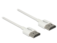 Delock 85137 - 2 m - HDMI Typ A (Standard) - HDMI Typ A (Standard) - 3840 x 2160 Pixel - 3D - Weiß
