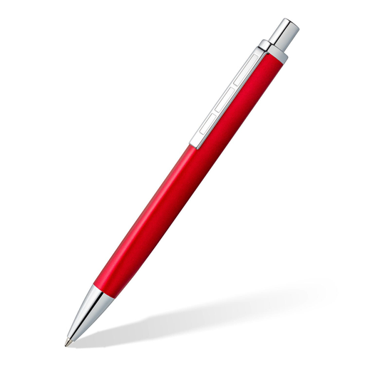 [10705376000] STAEDTLER Druckkugelschreiber triplus M rot Vollmetall-Schaft ergonomische Dreikantform