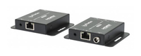 [14828624000] Manhattan 4K HDMI over Ethernet Extender Kit - Extends 4K@30Hz signal up to 40m or a 1080p@60Hz signal up to 70m with a single Cat6 Ethernet Cable - Transmitter and Receiver - Power over Cable (PoC) - Black - Three Year Warranty - Box - 3840 x 2160 pixels - AV tran