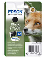 Epson Fox Singlepack Black T1281 DURABrite Ultra Ink - Pigment-based ink - 5.9 ml - 185 pages - 1 pc(s)