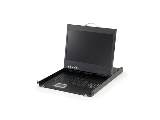 [3103021000] LevelOne 19" Widescreen LCD KVM Rack Console - US Keyboard - 48.3 cm (19") - 1440 x 900 pixels - TFT - 250 cd/m² - 500:1 - 85°