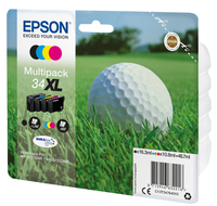 Epson Golf ball Multipack 4-colours 34XL DURABrite Ultra Ink - Hohe (XL-) Ausbeute - Tinte auf Pigmentbasis - 16,3 ml - 10,8 ml - 1 Stück(e) - Multipack