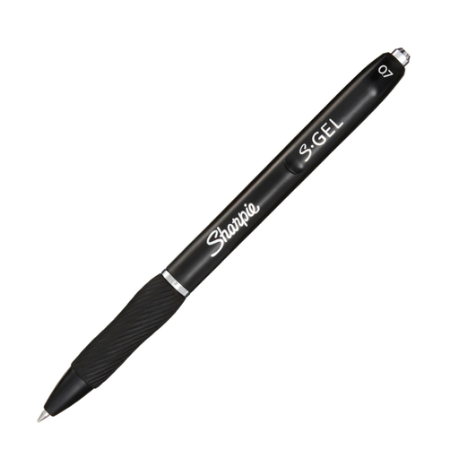 [9681225000] Sharpie S-Gel - Ausziehbarer Gelschreiber - Schwarz - Schwarz - Medium - 0,7 mm - Box